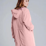 Wasserabweisende Übergroße Kapuzen-Windjacke Regenjacke