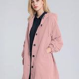 Wasserabweisende Übergroße Kapuzen-Windjacke Regenjacke