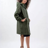 Wasserabweisende Übergroße Kapuzen-Windjacke Regenjacke