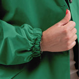 Wasserabweisende Übergroße Kapuzen-Windjacke Regenjacke