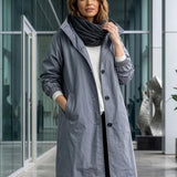 Wasserabweisende Übergroße Kapuzen-Windjacke Regenjacke