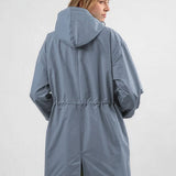 Wasserabweisende Übergroße Kapuzen-Windjacke Regenjacke