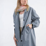 Wasserabweisende Übergroße Kapuzen-Windjacke Regenjacke