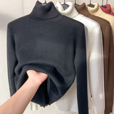 Milani Damen Rollkragenpullover – Bequemer, doppelt gefütterter Sweatshirt im lässigen Winterstil